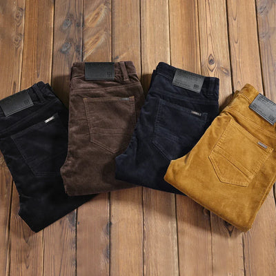 Heren Elastische Corduroy Broek