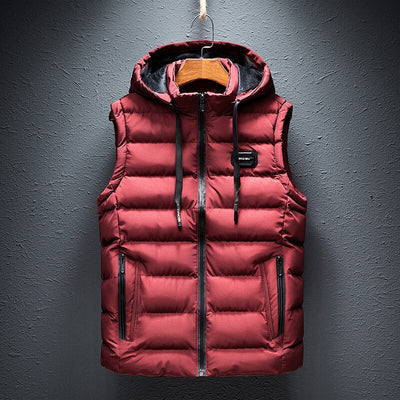 Heren premium bodywarmer met kap en stiksel