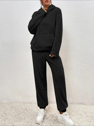 Dames huispak teddy set hoodie en broek
