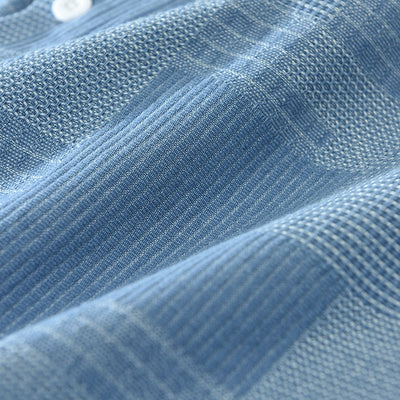 Heren Patchwork Overhemd met Lange Mouwen