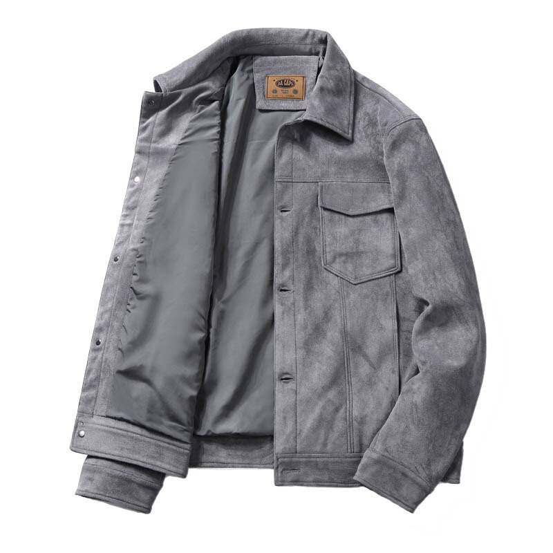 Heren Suède Jas Casual Elegant