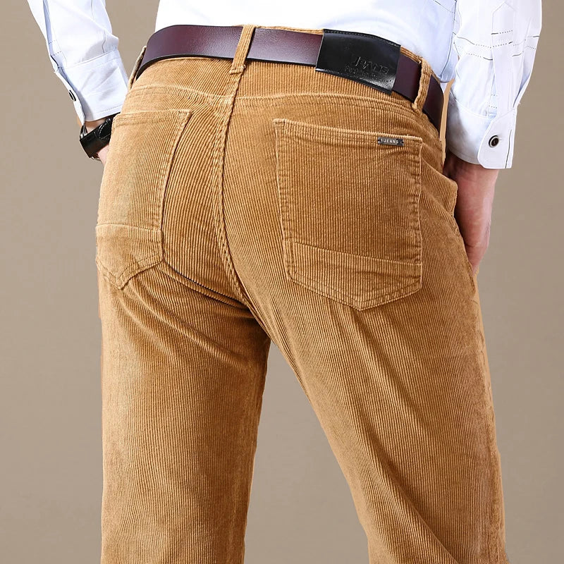 Heren Elastische Corduroy Broek