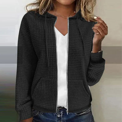 Dames jas Horizon waterafstotend met ruitdesign