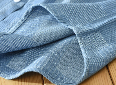 Heren Patchwork Overhemd met Lange Mouwen