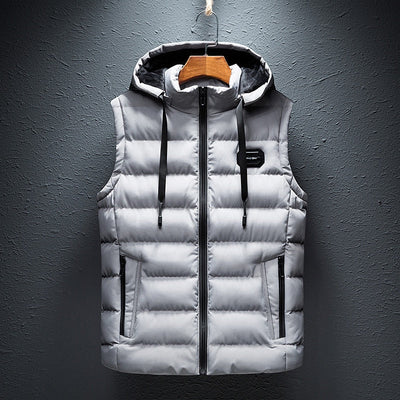 Heren premium bodywarmer met kap en stiksel