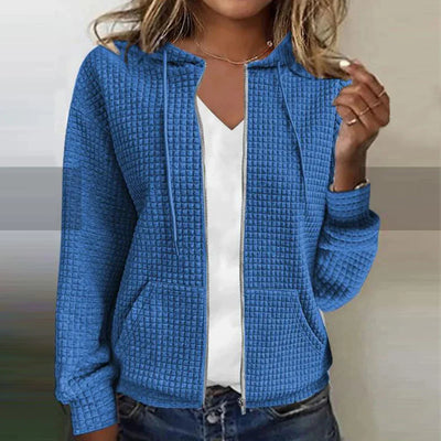 Dames jas Horizon waterafstotend met ruitdesign