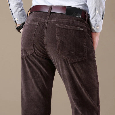 Heren Elastische Corduroy Broek