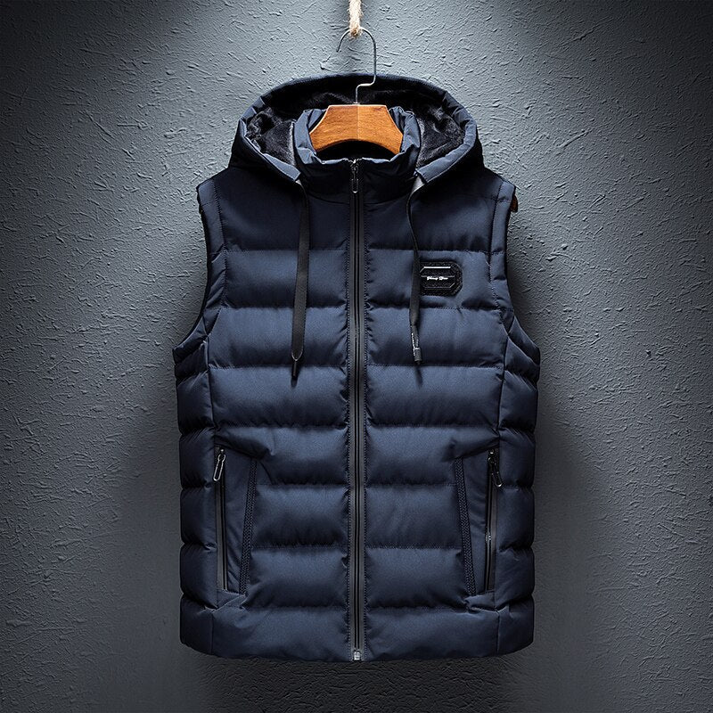 Heren premium bodywarmer met kap en stiksel