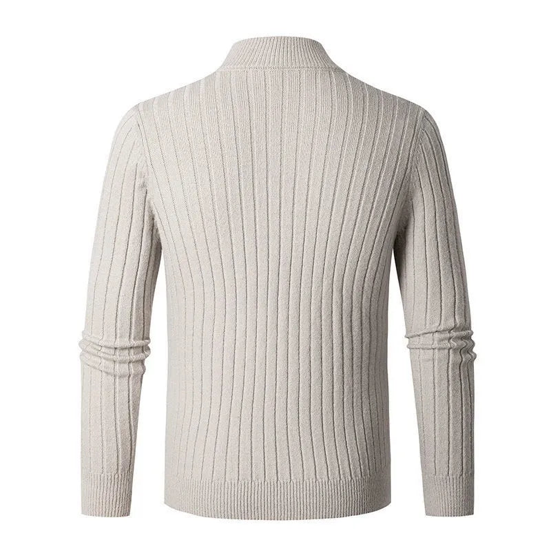 Heren half zip trui premium katoen