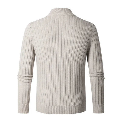 Heren half zip trui premium katoen