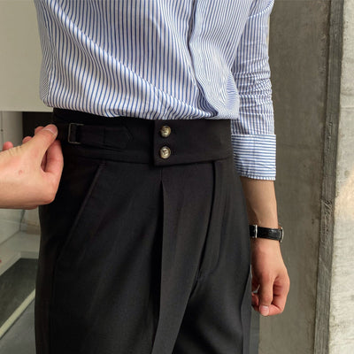 Herenbroek Met Hoge Taille in Klassieke Stijl