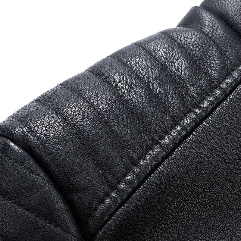 Heren Winter Leren Jas Casual Stijl