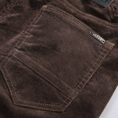 Heren Elastische Corduroy Broek