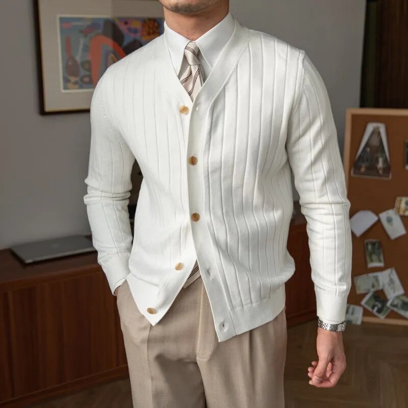 Heren Elegante Cardigan Regular Fit