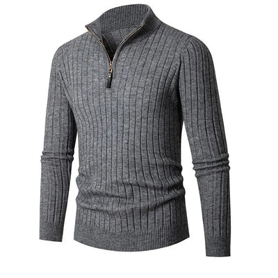 Heren half zip trui premium katoen