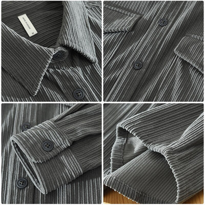 Heren Corduroy Overhemd met Klassieke Kraag