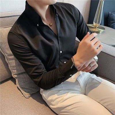 Heren Slim-fit Overhemd Tijdloos Elegant