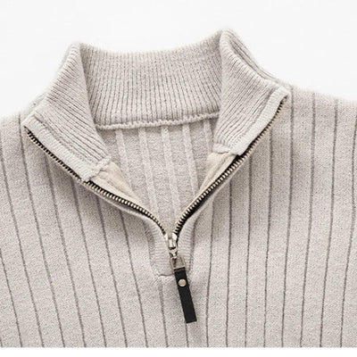 Heren half zip trui premium katoen