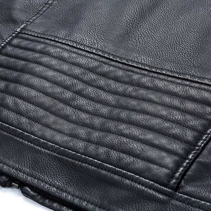 Heren Winter Leren Jas Casual Stijl