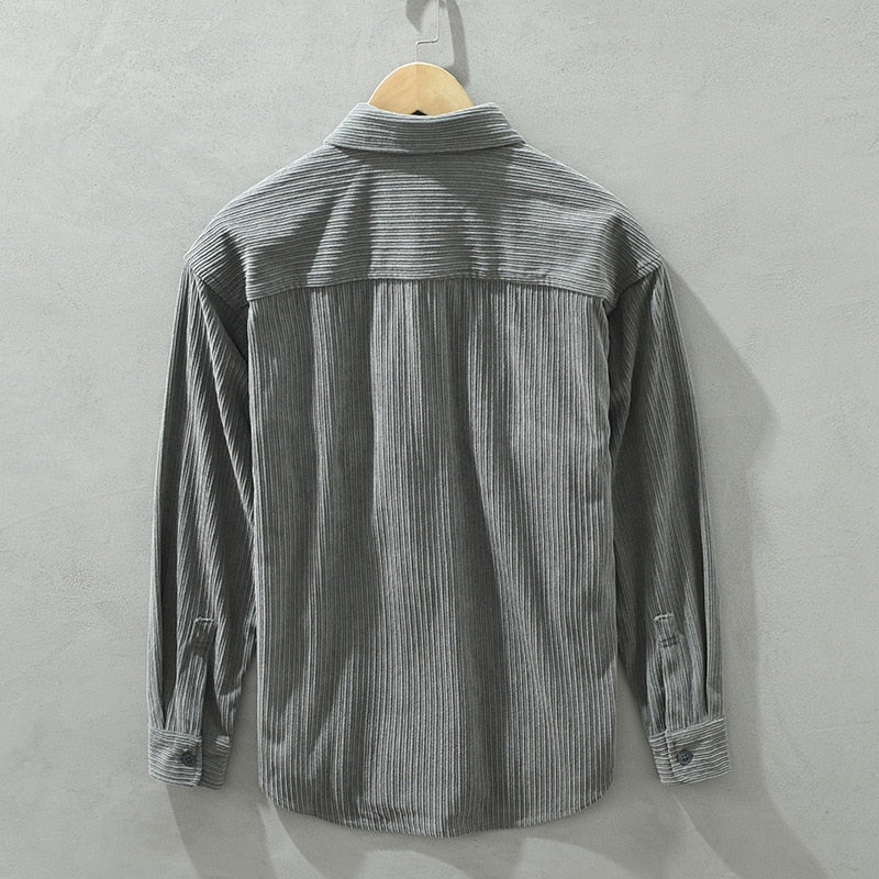 Heren Corduroy Overhemd met Klassieke Kraag
