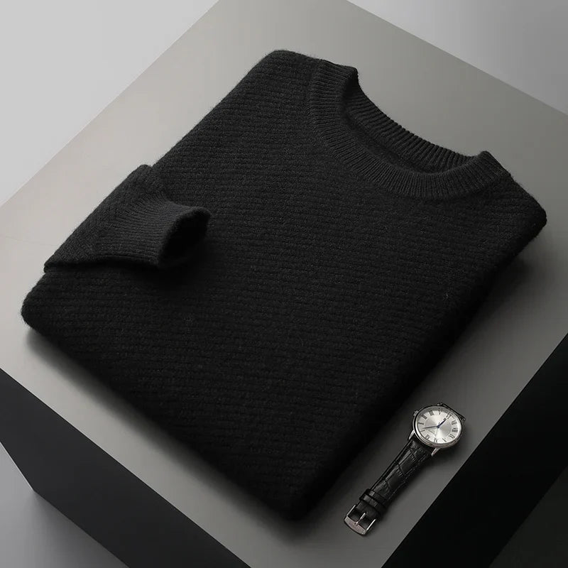Heren wollen crew neck premium kwaliteit