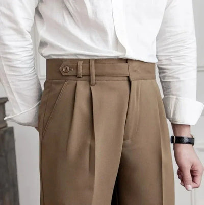 Heren Italiaanse pantalon met pied-de-poule