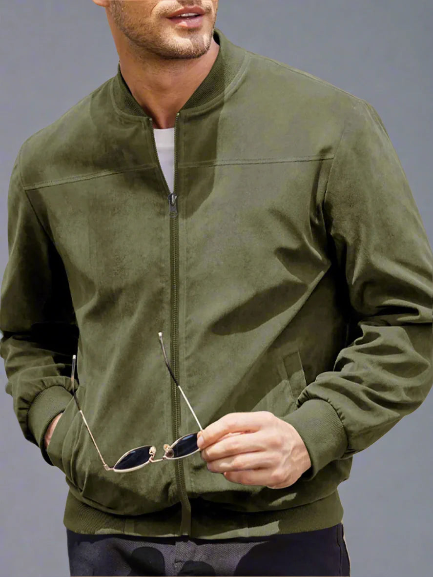 Heren Velvet Bomber Jacket Casual Sportstijl