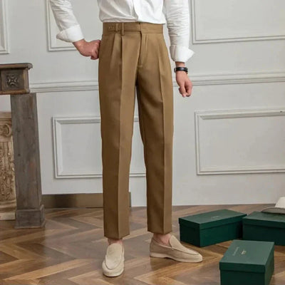 Heren Italiaanse pantalon met pied-de-poule
