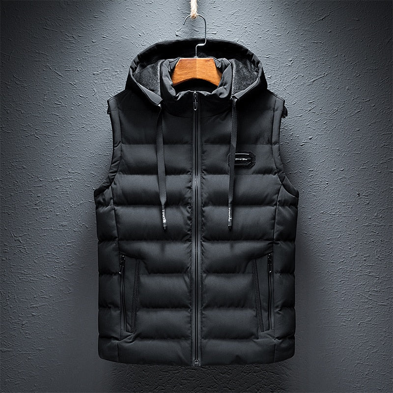 Heren premium bodywarmer met kap en stiksel