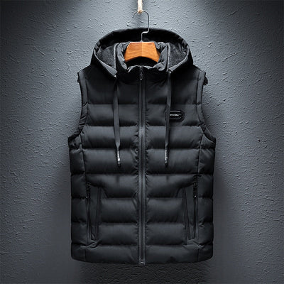 Heren premium bodywarmer met kap en stiksel