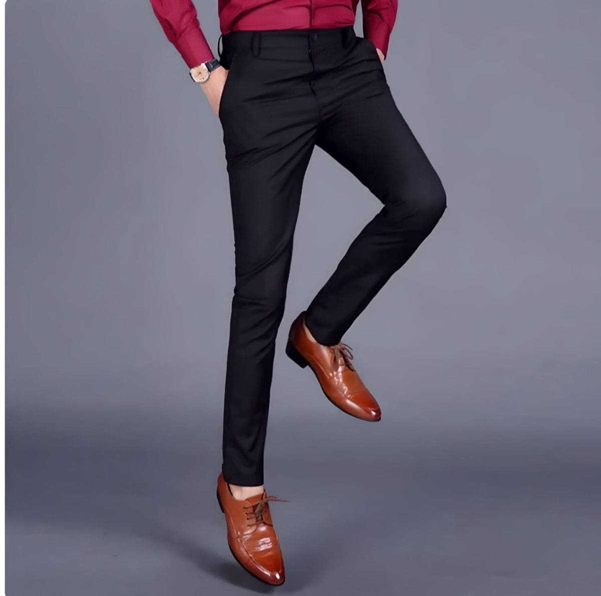 Heren stretchbroek slim fit comfortabel