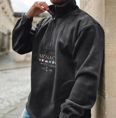 Heren Half-zip Trui Monaco Stijlvol