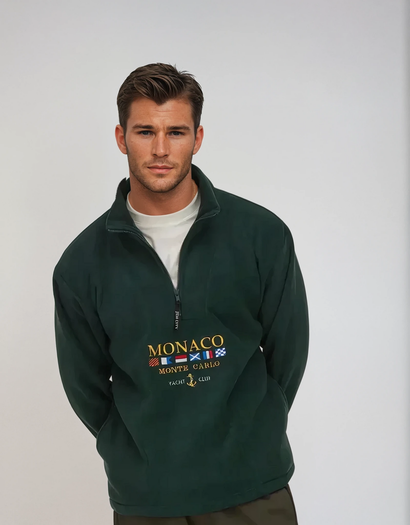 Heren Half-zip Trui Monaco Stijlvol