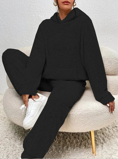 Dames huispak teddy set hoodie en broek