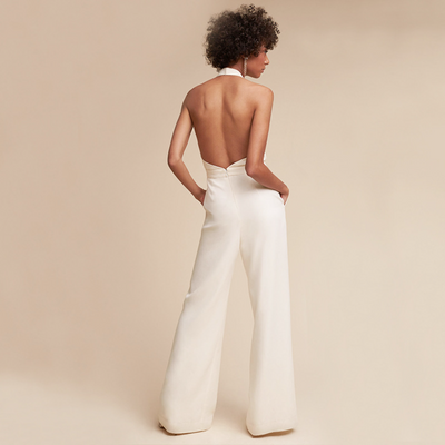 Dames jumpsuit zonder mouwen wide leg