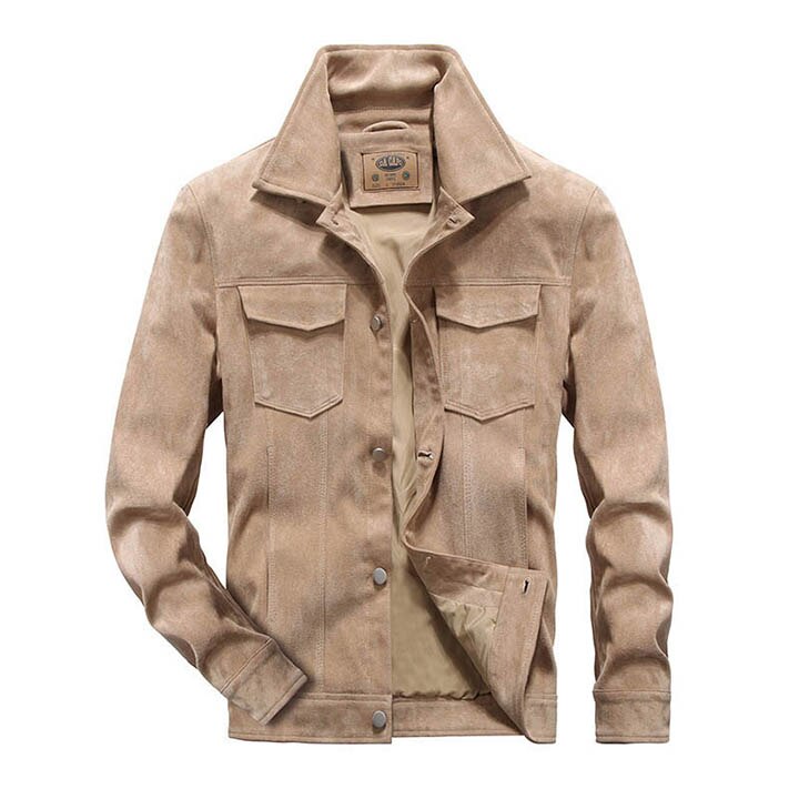 Heren Suède Jas Casual Elegant