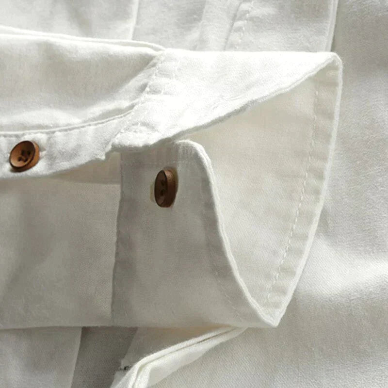 Heren slim fit shirt met opstaande kraag
