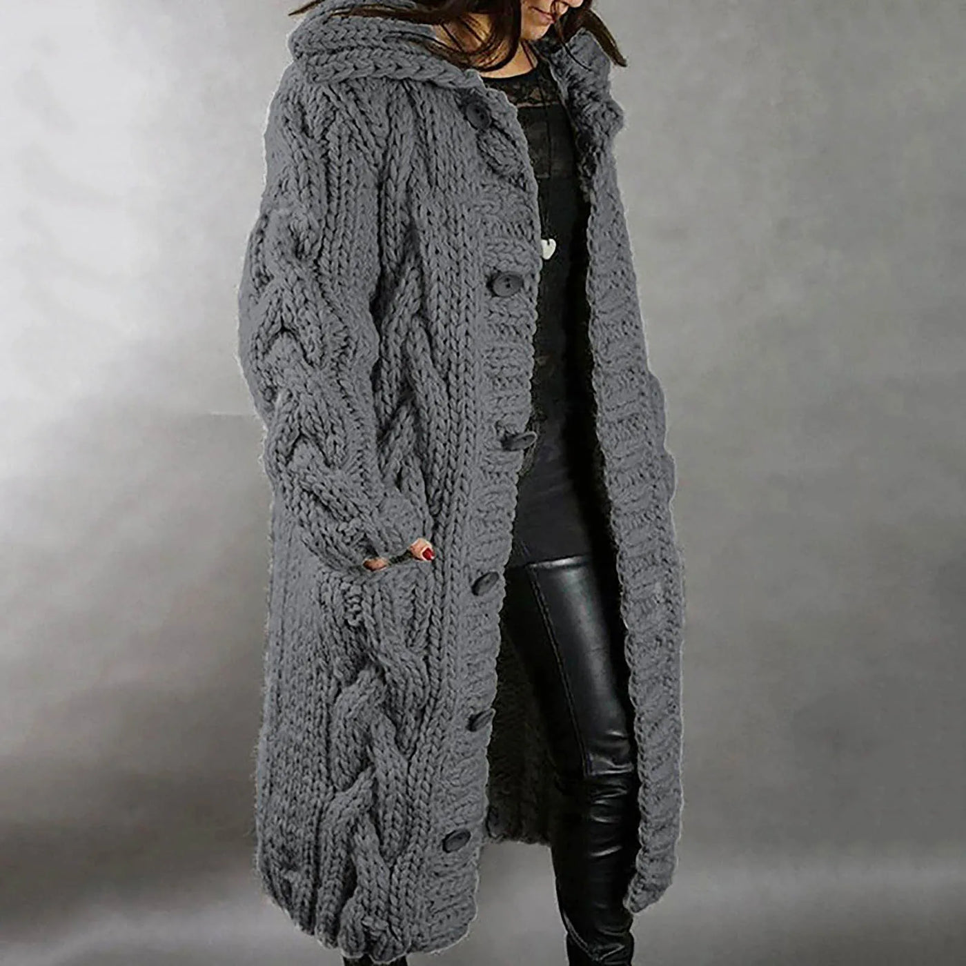 Dames Oversized Cardigan Met Kabel