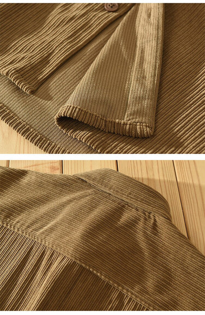Heren Corduroy Overhemd met Klassieke Kraag