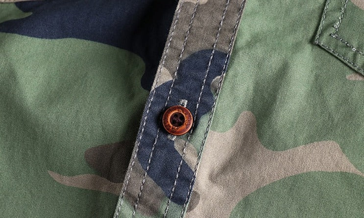 Heren Camouflage Cargoshirt