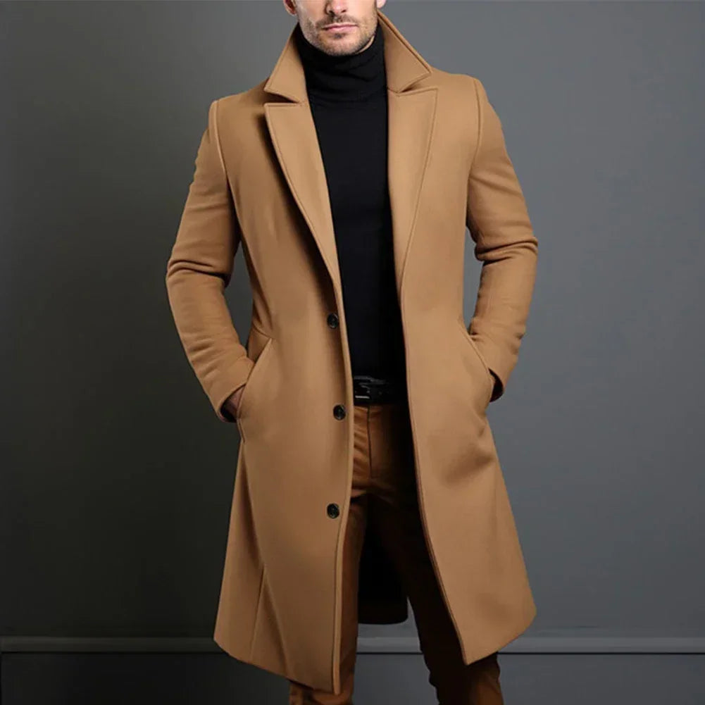 Heren klassieke overcoat tailored fit