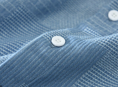 Heren Patchwork Overhemd met Lange Mouwen