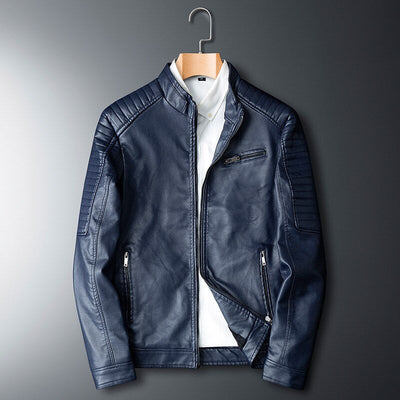 Heren Winter Leren Jas Casual Stijl