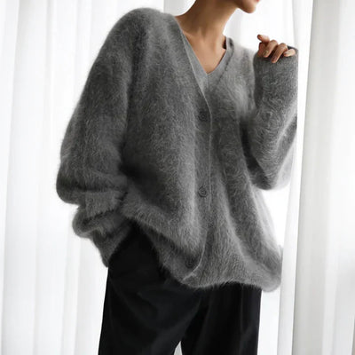 Dames wollen cardigan zacht gebreid
