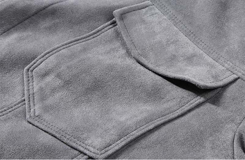 Heren Suède Jas Casual Elegant