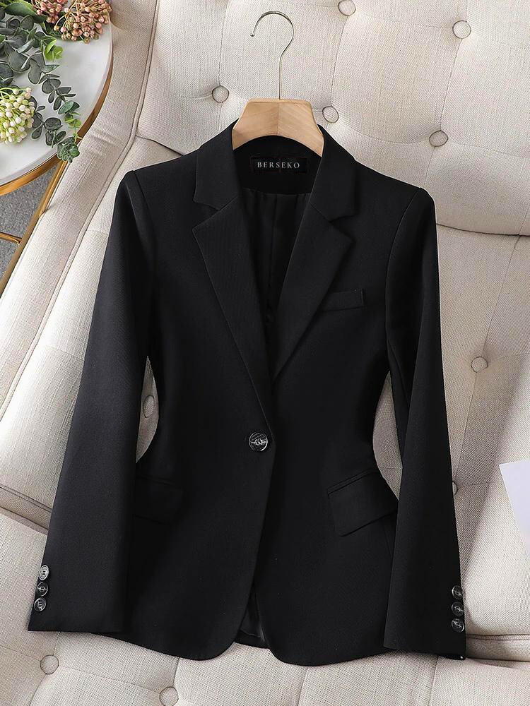 Dames blazer tailored fit met enkele knoopsluiting