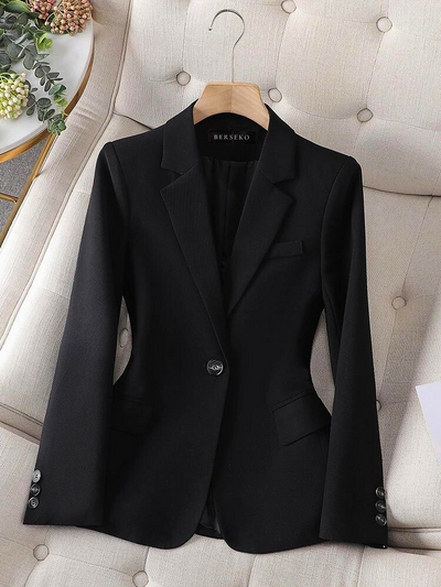 Dames blazer tailored fit met enkele knoopsluiting