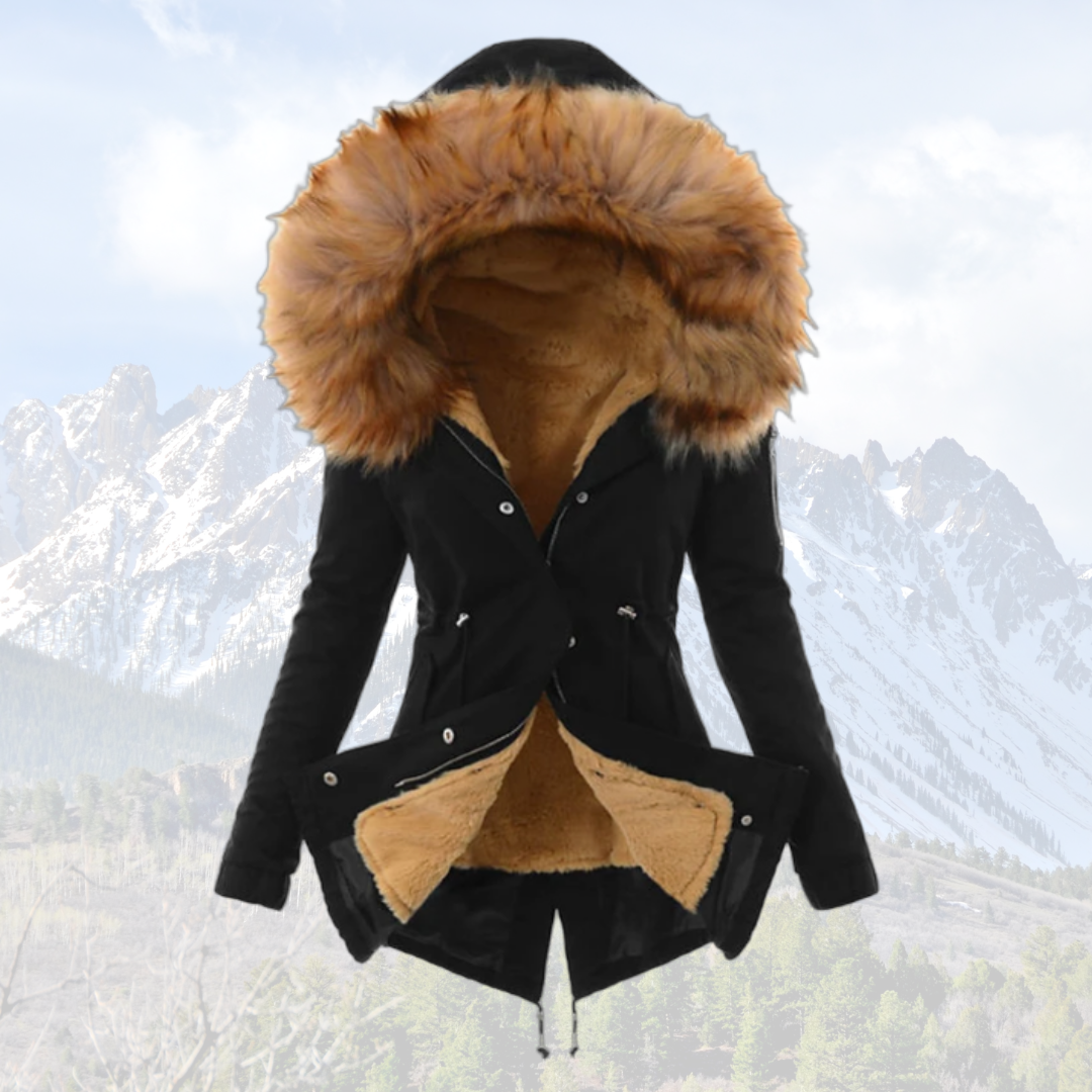 Dames Winterjas Met Imitatiebont