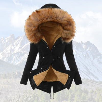 Dames Winterjas Met Imitatiebont