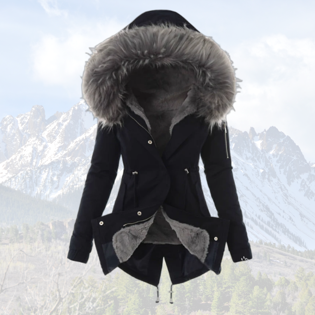 Dames Winterjas Met Imitatiebont